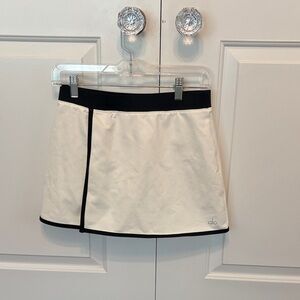 ALO Yoga White Mini Skirt with Black Accents
